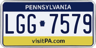 PA license plate LGG7579