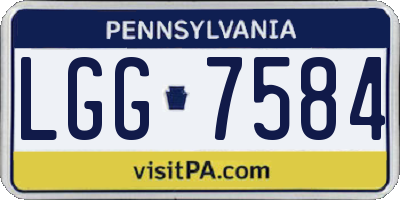 PA license plate LGG7584