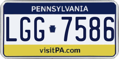 PA license plate LGG7586