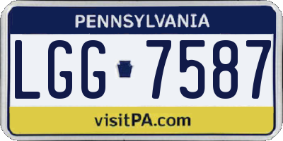 PA license plate LGG7587