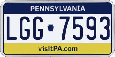 PA license plate LGG7593