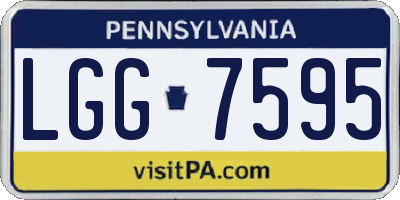 PA license plate LGG7595