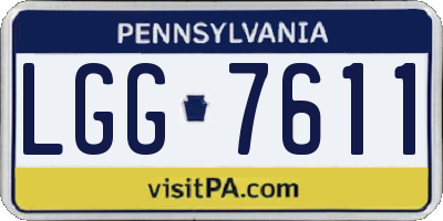 PA license plate LGG7611