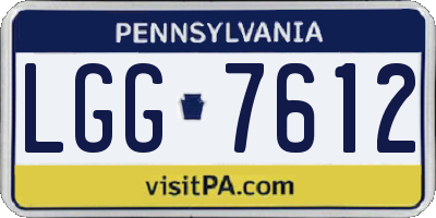 PA license plate LGG7612