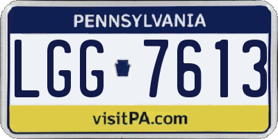 PA license plate LGG7613