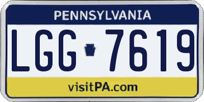 PA license plate LGG7619