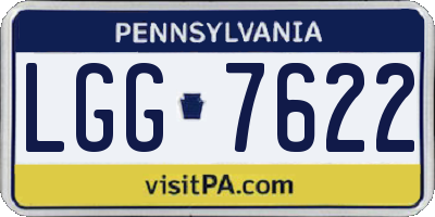PA license plate LGG7622
