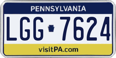 PA license plate LGG7624