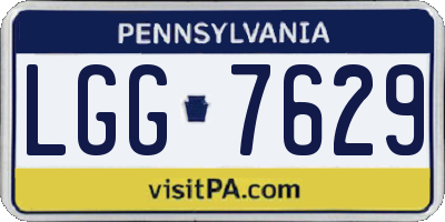 PA license plate LGG7629