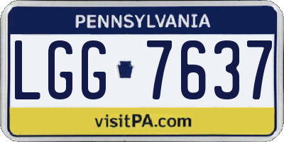 PA license plate LGG7637
