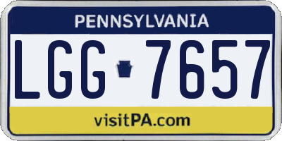 PA license plate LGG7657