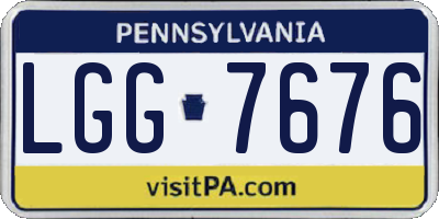 PA license plate LGG7676