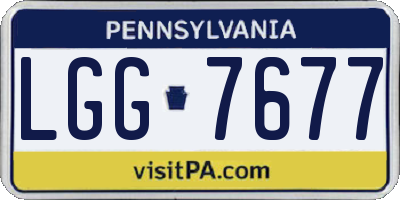 PA license plate LGG7677