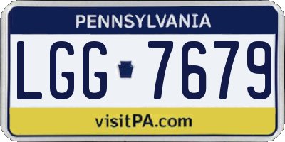 PA license plate LGG7679