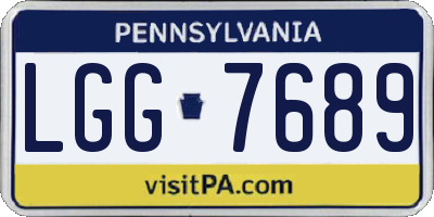 PA license plate LGG7689