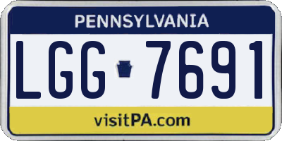 PA license plate LGG7691