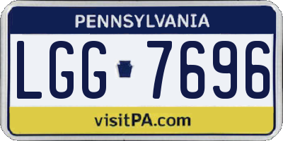 PA license plate LGG7696