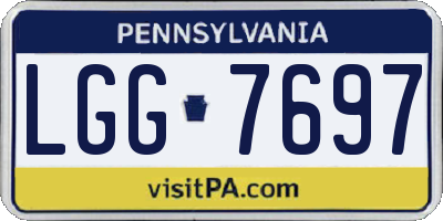 PA license plate LGG7697