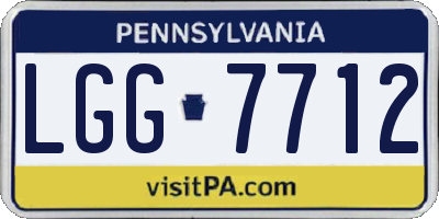 PA license plate LGG7712