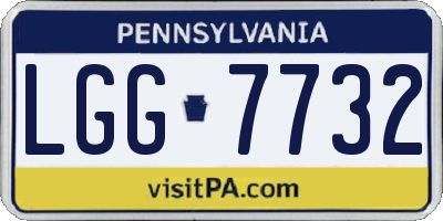 PA license plate LGG7732