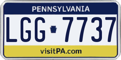 PA license plate LGG7737