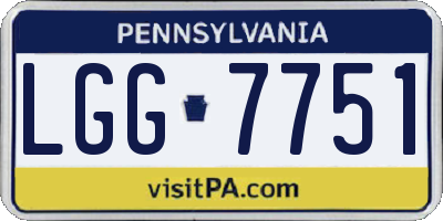 PA license plate LGG7751
