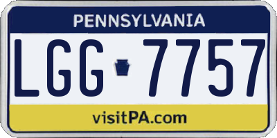 PA license plate LGG7757
