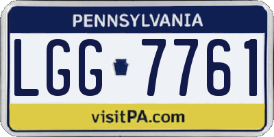 PA license plate LGG7761