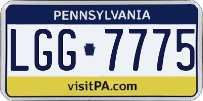 PA license plate LGG7775