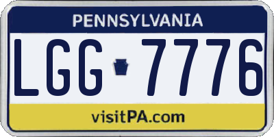 PA license plate LGG7776