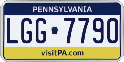 PA license plate LGG7790