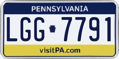 PA license plate LGG7791