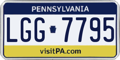 PA license plate LGG7795