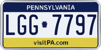 PA license plate LGG7797