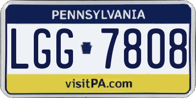 PA license plate LGG7808