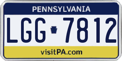 PA license plate LGG7812