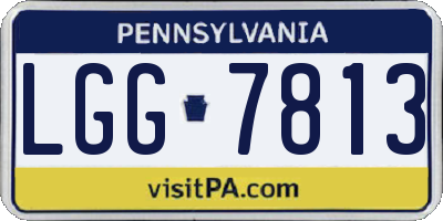 PA license plate LGG7813