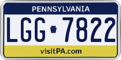 PA license plate LGG7822