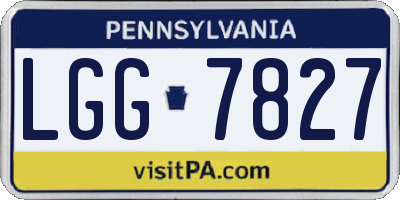 PA license plate LGG7827