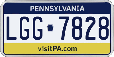 PA license plate LGG7828