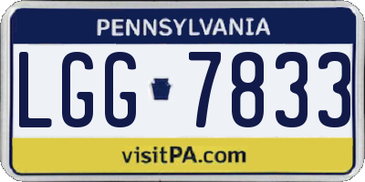 PA license plate LGG7833