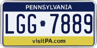 PA license plate LGG7889