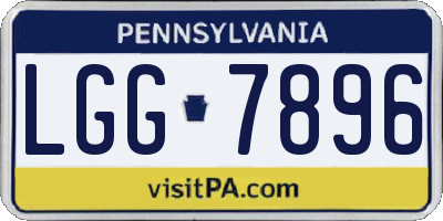 PA license plate LGG7896