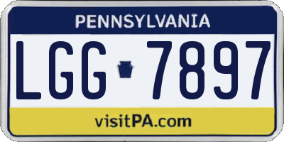 PA license plate LGG7897