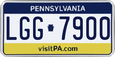 PA license plate LGG7900