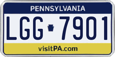 PA license plate LGG7901