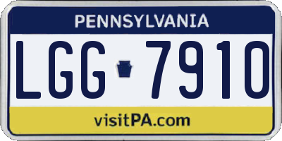 PA license plate LGG7910
