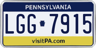 PA license plate LGG7915