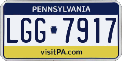 PA license plate LGG7917