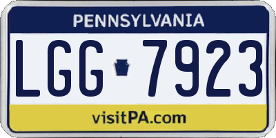 PA license plate LGG7923
